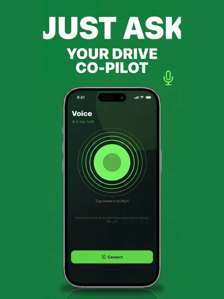 Just ask your drive co-pilot — BoardSpy voice assistant connect screen