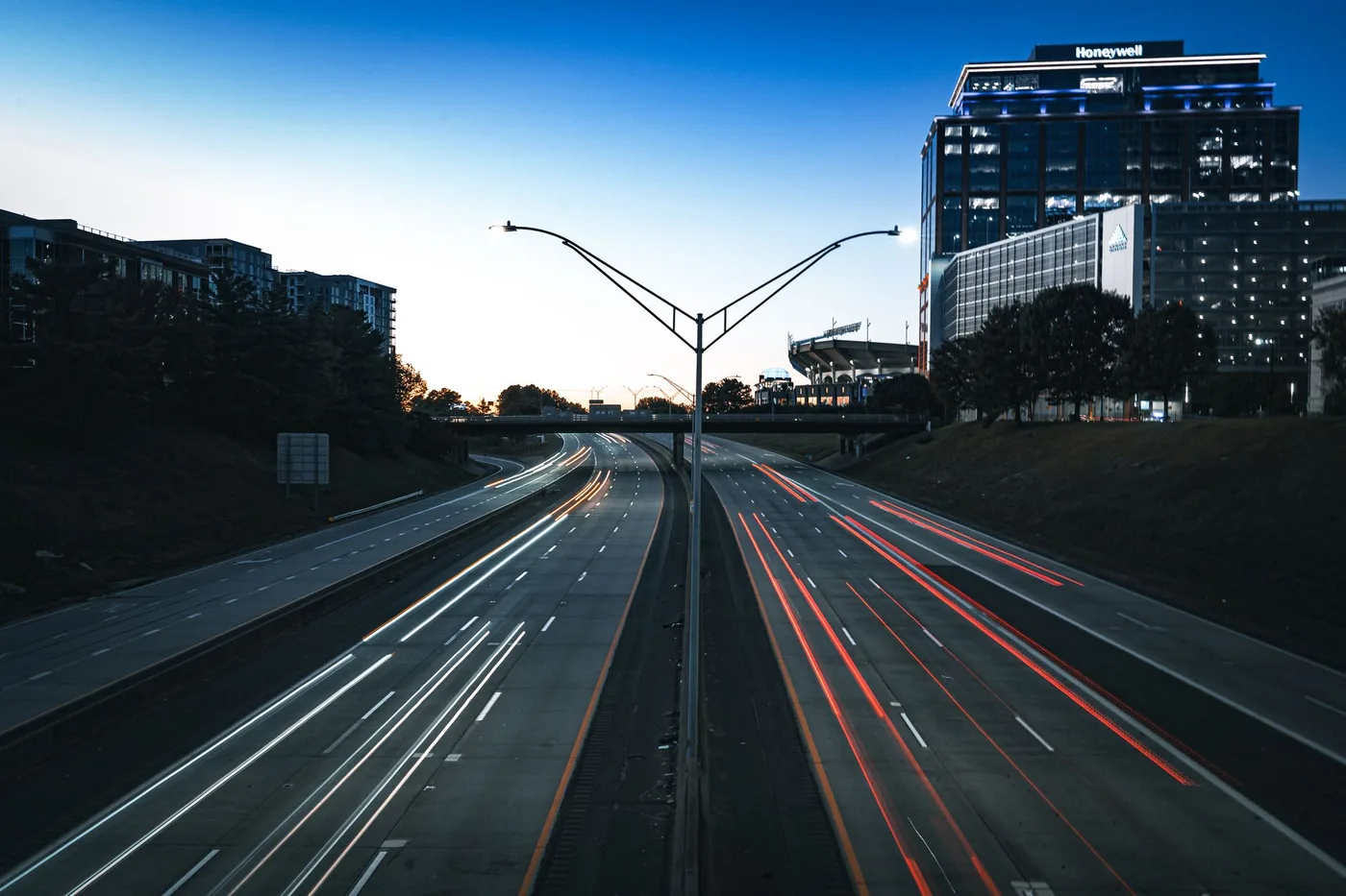 Rush hour traffic on I-77 heading into Charlotte